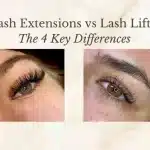 Example of Appearance of Lash Extensions vs Lash Lifts